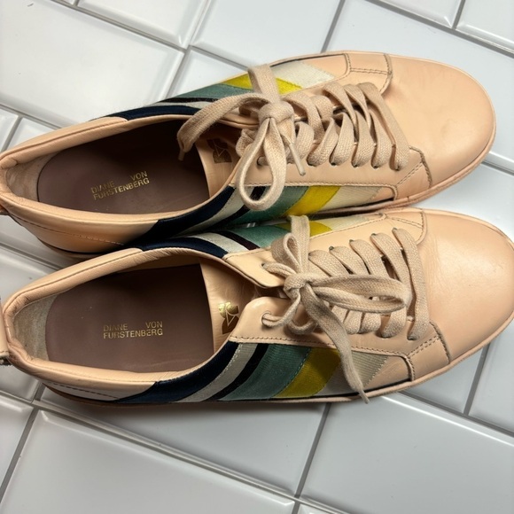 Diane von Furstenberg DVF Tess Leather Sneaker Trainer, EU38/US 8 - Picture 11 of 15